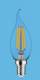Synergy 21 LED Retrofit E14 candle clear curved 4.5W ww dimmable
