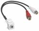 Hager GMKAUDIO2 Keystone Einsatz Klinke 3.5mm->RCA 0.2m