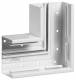 Hager BRA6510059016 flat angle base profile aluminum 68x100mm OT80mm traffic white