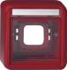 Gira 020630 AP / WD red cover 0206 30, with label and glass