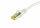 Patch cable RJ45, CAT6A 500Mhz, 0.25m, white, S-STP(S/FTP), TPE/LSZH(Ultraflex), AWG26, with CAT7 raw cable, Synergy 21