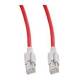 Patchkabel RJ45, VC LED, CAT6A 500Mhz, 1,5m, rot, LED in den Steckern!
