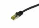 Patchkabel RJ45, CAT6A 500Mhz, 3m, schwarz, S-STP(S/FTP), TPE/LSZH Indoor/outdoor (UV/Water/oil/-resistant), AWG26, mit CAT7 Rohkabel, Synergy 21