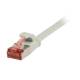 Patchkabel RJ45, CAT6 250Mhz, 0,25m grau, FTP(U/FTP), TPE(Superflex), Flach, Synergy 21,