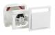 Schneider Electric 5980007 Schneider connection kit with socket button 1-pole including rocker + SF white RAL90