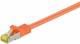 Goobay 91597 RJ45 Patchkabel S/FTP (PiMF), mit CAT 7 Rohkabel, Orange - LSZH halogenfrei, Kupfer, RJ45 (CAT 6A) Stecker