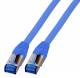 Patchkabel RJ45, CAT6A 500Mhz, 7,5m, blau, S-STP(S/FTP), TPE(Superflex), mit Cat.7 Rohkabel,
