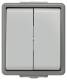 Siemens 5TA4708 DELTA fläche IP44, AP dunkelgrau/hellgrau Doppel-Wechselschalt