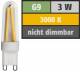 LED-Stiftsockellampe Filament McShine ''Silicia'', G9, 3W, 300 lm, warmweiß