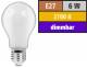 LED Filament Glühlampe McShine ''Filed'', E27, 6W, 540 lm, warmweiß, dimmbar, matt