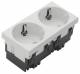 Hager ESR2339010 protective contact socket 2-way Rastec 33G pure white