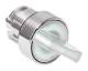 Schneider Electric ZB4BK1213 Schneider Leuchtwahlschalter LED ws 2St. 90° Knebel kurz Metall D22mm