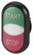 Moeller 216708 EATON M22-DDL-WS-GB1/GB0 double pushbutton illuminated labeled 