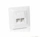 RJ45 Cat5 can equip 2xRJ45 flush Signal White 5-pack
