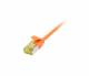 Patchkabel RJ45, CAT6A 500Mhz, 1,5m, orange, U/FTP, slimline rund d=3,8mm, TPE/LSZH(Superflex), AWG32, mit CAT7 Rohkabel, Synergy 21