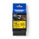 Brother TZe-FX641 Wire & Cable Label - 18 mm Width x 8 m Length - Thermal Transfer - Yellow