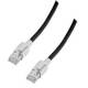 Patchkabel RJ45, VC LED, CAT6A 500Mhz, 5m, schwarz, LED in den Steckern!