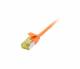 Patch cable RJ45, CAT6A 500Mhz, 3m, orange, U/FTP, slimline round d=3.8mm, TPE/LSZH(Superflex), AWG32, with CAT7 raw cable, Synergy 21