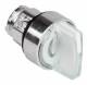 Schneider Electric ZB4BK1713 Schneider Leuchtwahlschalter LED ws 3St. 45° M+R=r L=t Knebel kurz