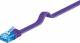 Goobay 96313 CAT 6a Flach-Patchkabel, U/UTP, Violett - Kupfermaterial