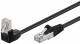 Goobay 94186 CAT 5e Patchkabel 1x 90° gewinkelt, F/UTP, Schwarz - CCA Kupfergemisch, 1x RJ45-Stecker 90° (8P8C)
