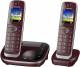 Panasonic 91673 KX-TGJ322GR DECT phone, with AB DUO cordless burgundy