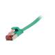 Patch cable RJ45, CAT6 250Mhz, 0.15m green, FTP(U/FTP), TPE(Superflex), flat, Synergy 21