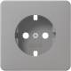 Jung CD1520PLGR Zentralplatte für SCHUKO Steckdose grau