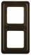 Berker 132901 frame with seal 2-fold, 01 brown 1329 WP FM IP44
