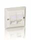 Equip Frontplatte 2xKeystone Jack 45° Universal 5Stk RAL1013