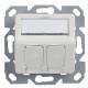 Telegärtner 100021417 modules H02010A0083 Studio 50x50 UP /, building for BR, 30 ° outlet, alpine white