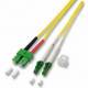 LWL-2-Faser-Patchk. 2mtr.LC(APC 8)-SC(APC 8), 9/125um, Schrägschliff