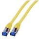 Patchkabel RJ45, CAT6A 500Mhz, 1,5m, gelb, S-STP(S/FTP), TPE(Superflex), mit Cat.7 Rohkabel,