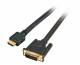 Kabel Video HDMI => DVI 24+1, 1m, ST/ST, Schwarz