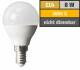 LED drop lamp McShine, E14, 8W, 600lm, 160°, 3000K, warm white, Ø45x88mm