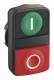 Schneider Electric ZB5AL7341 Schneider Doppeldrucktaster Bez.I flach grün Bez.O rot vorst. D22 Ku