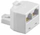 Goobay 93057 ISDN T-Adapter RJ45-Stecker (8P8C) auf 2 x RJ45-Buchse (8P8C) -