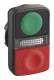 Schneider Electric ZB5AL7340 Schneider Doppeldrucktaster flach grün/rot vorstehend D22mm Kunst.