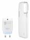 Cellularline Starter Kit Charger+Case for iPhone 14, Trans
