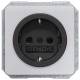 Siemens 5UB1465 DELTA profil silver, socket outlet 10 / 16A 250V cups