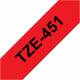 Brother TZE-451 Schriftbandkassette 24mm rot/schwarz