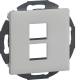 Hager GSETMM1027035 mounting frame 2-fold for MM type 10 + Z-disc 55 light gray