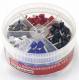 RED scatter box equipped with insulated twin wire end sleeves 2x0.5qmm-2x2.5qmm