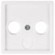 Berker 12036089 central piece f antenna socket, 2 u 3 hole polar white velvet