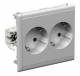 Schneider Electric 5940013 Schneider Schuko socket CYB-PS 37 degree slave 2-way 16A/250V can be arranged in a row