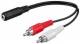 Goobay 50092 3,5mm-Klinke-/Cinch-Adapterkabel - Klinke 3,5 mm-Buchse (3-Pin, Stereo) > 2x Cinch-Stecker (Audio links/rechts)