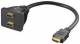 Goobay 68784 HDMI Cable Adapter - 2x19-pol.HDMI jack> 19-pol.HDMI plug