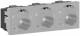 Ggk 6976 modules 45/Schuko-Steckdose , 3-fach/Winkel aluminum painted