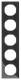 Berker 10152245 Rahmen 5fach R.3 schwarz glänzend