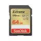 SANDISK SDSDXV2-064G-GNCIN EXTREME 64B SDXC MEMORY CARD